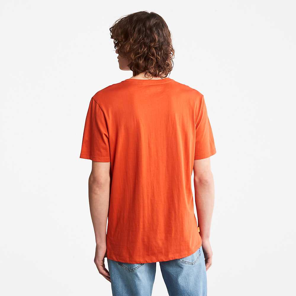 Men's Timberland Wind Water Earth And Sky T Shirts Orange | UAE-1387924