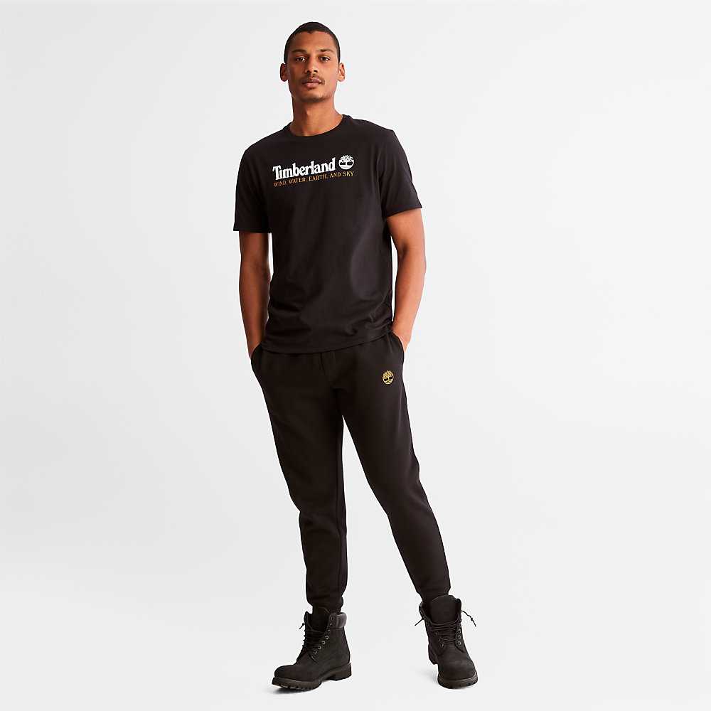 Men's Timberland Wind Water Earth And Sky T Shirts Black | UAE-5283961