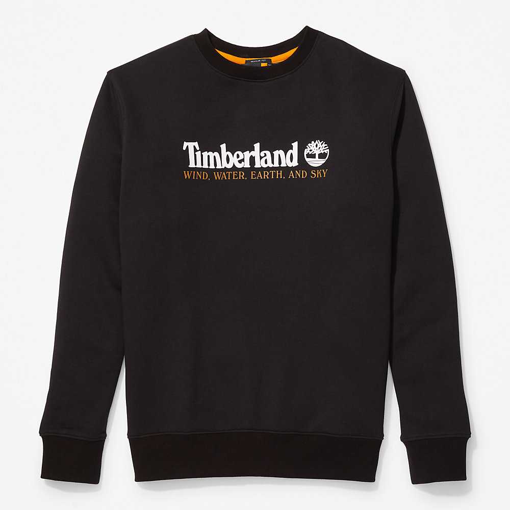 Men's Timberland Wind Water Earth And Sky Sweatshirt Black | UAE-6217908