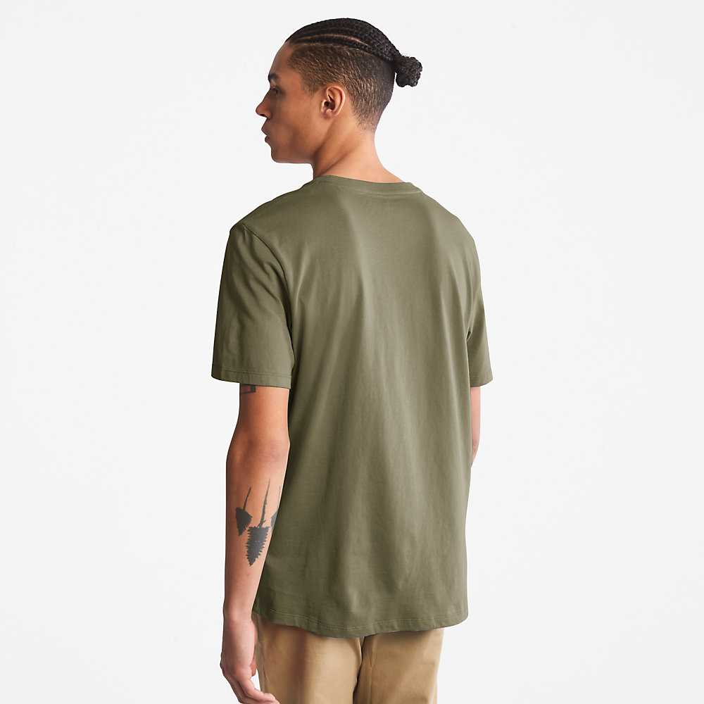 Men's Timberland Wind Water Earth And Sky T Shirts Green | UAE-8350629