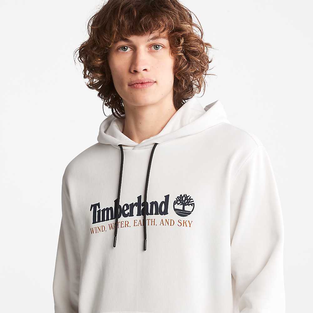 Men's Timberland Wind Water Earth And Sky Hoodie White | UAE-9584021