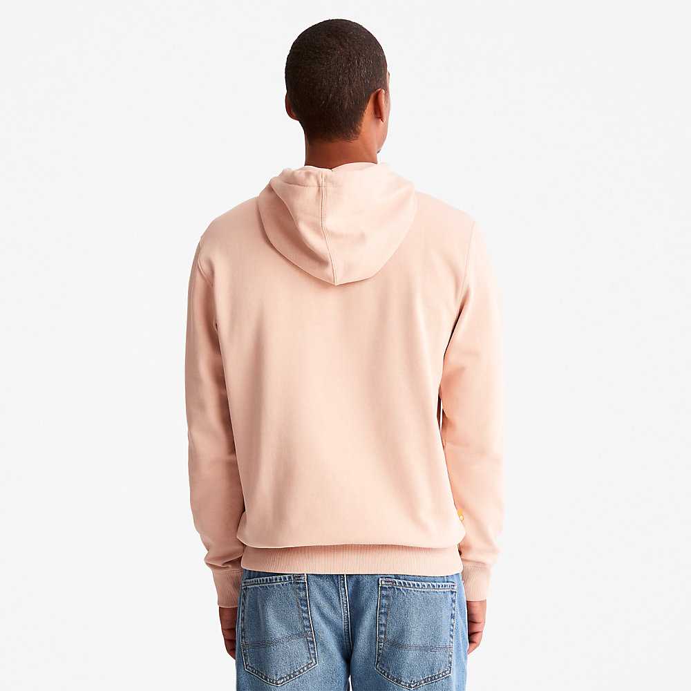 Men's Timberland ree-Logo Hoodie Pink | UAE-0813976