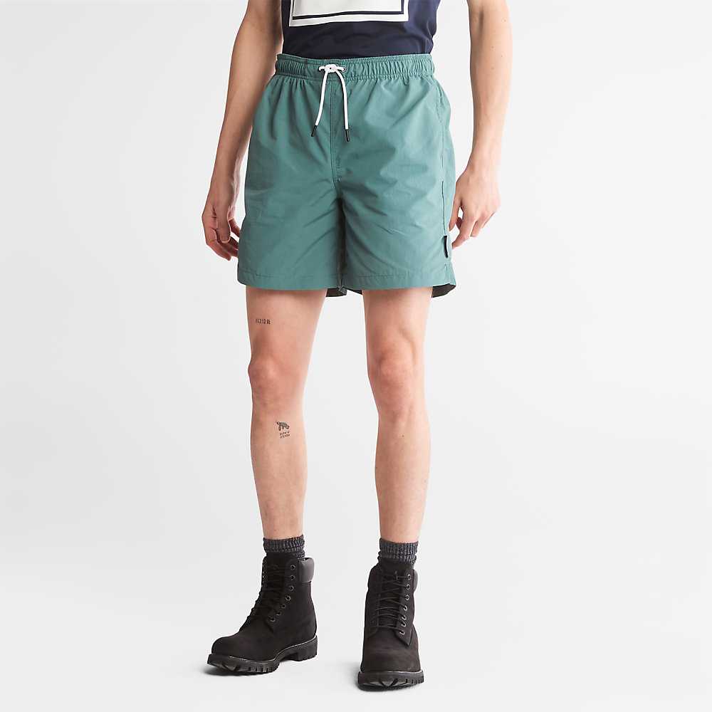 Women's Timberland All Gender Shorts Green | UAE-9423610