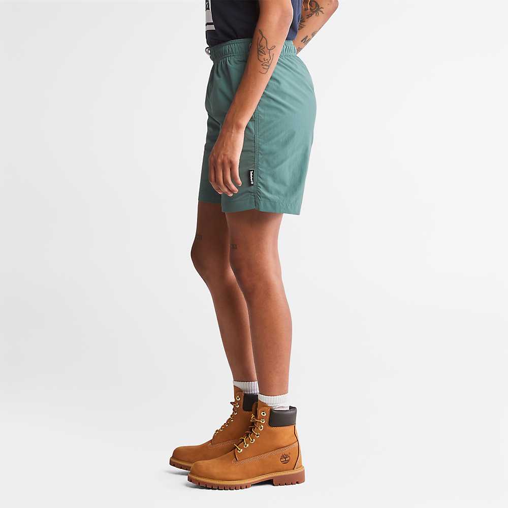 Women's Timberland All Gender Shorts Green | UAE-9423610