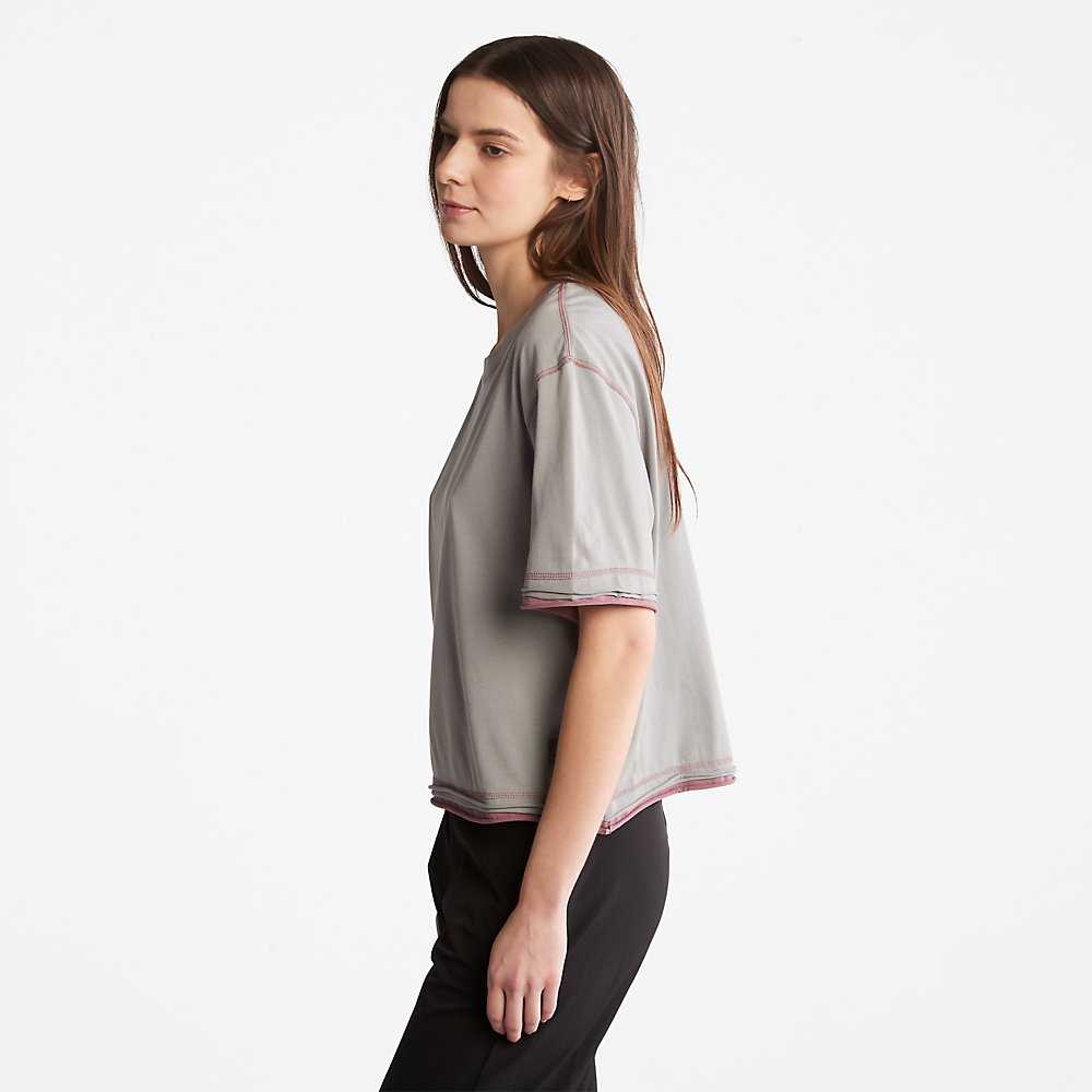 Women's Timberland Anti-Odour Supima® T Shirts Grey | UAE-2086957