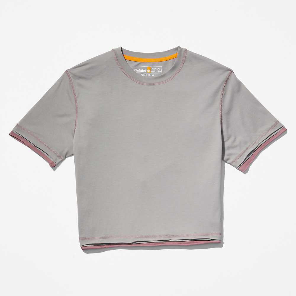 Women's Timberland Anti-Odour Supima® T Shirts Grey | UAE-2086957