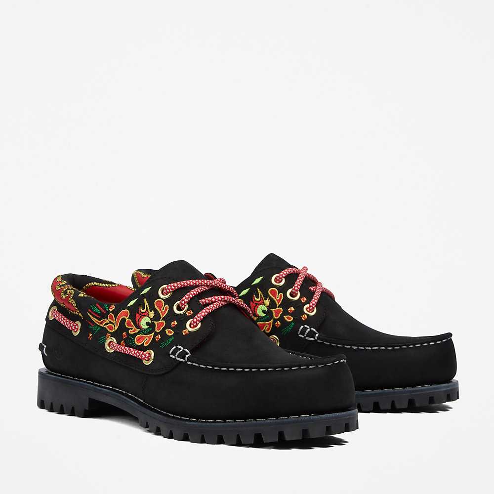 Women's Timberland CLOT x Timberland® Boat Shoes Black | UAE-3106458