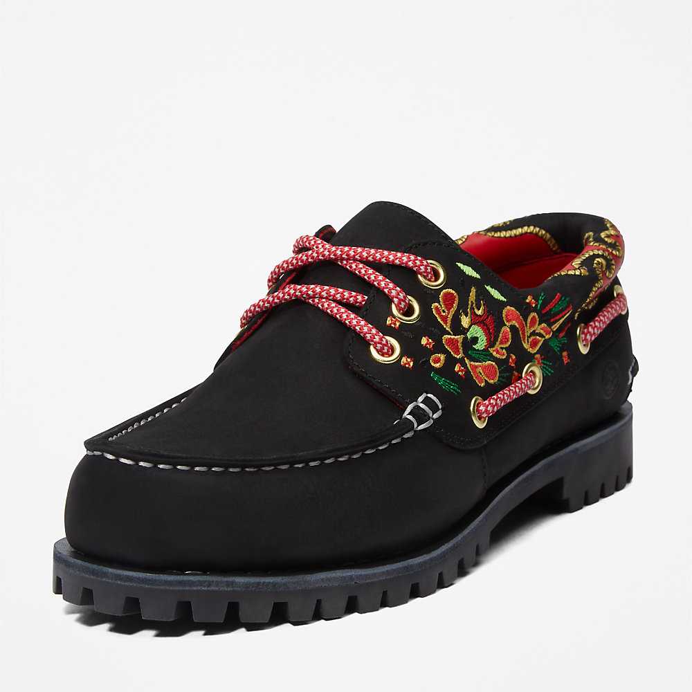 Women's Timberland CLOT x Timberland® Boat Shoes Black | UAE-3106458