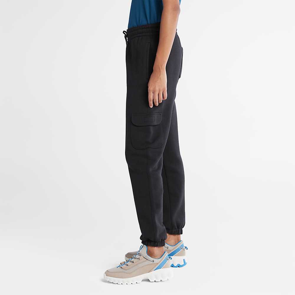 Women's Timberland Cargo Track Pants Black | UAE-1378952