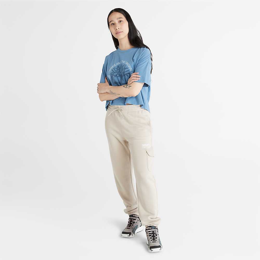 Women's Timberland Cargo Track Pants Light Grey | UAE-5823794