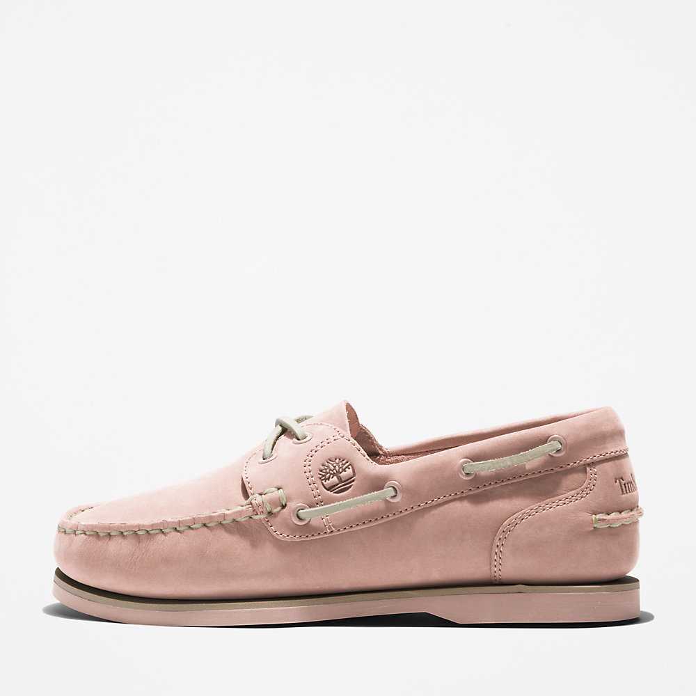 Women's Timberland Classic 2-Eye Boat Shoes Light Pink | UAE-8715460