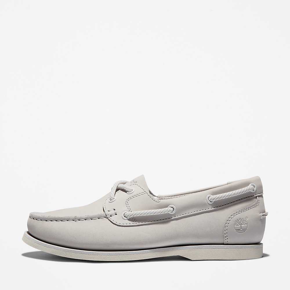 Women's Timberland Classic Boat Shoes Grey | UAE-5793420