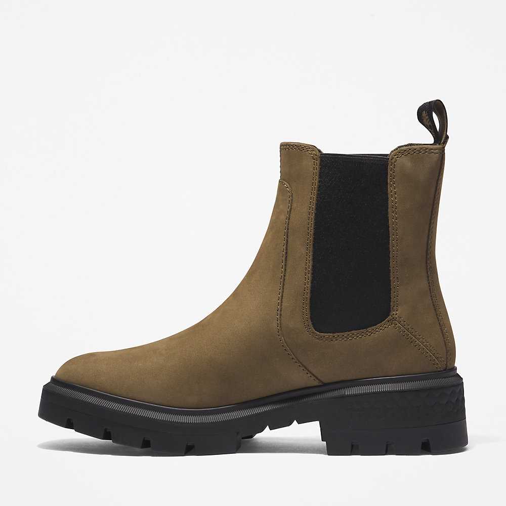 Women's Timberland Cortina Valley Chelsea Boots Green | UAE-8641375