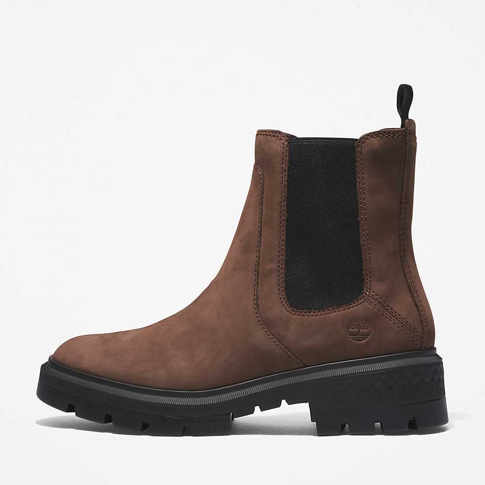 Women's Timberland Cortina Valley Chelsea Boots Dark Brown | UAE-9327160