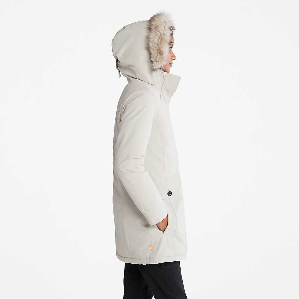 Women's Timberland Down-Free Parka Jackets Light Grey | UAE-0698341