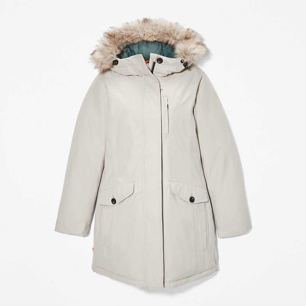 Women's Timberland Down-Free Parka Jackets Light Grey | UAE-0698341