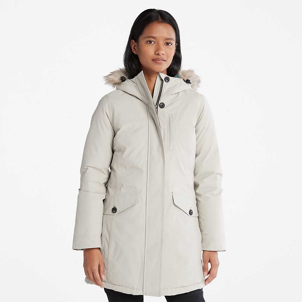 Women\'s Timberland Down-Free Parka Jackets Light Grey | UAE-0698341