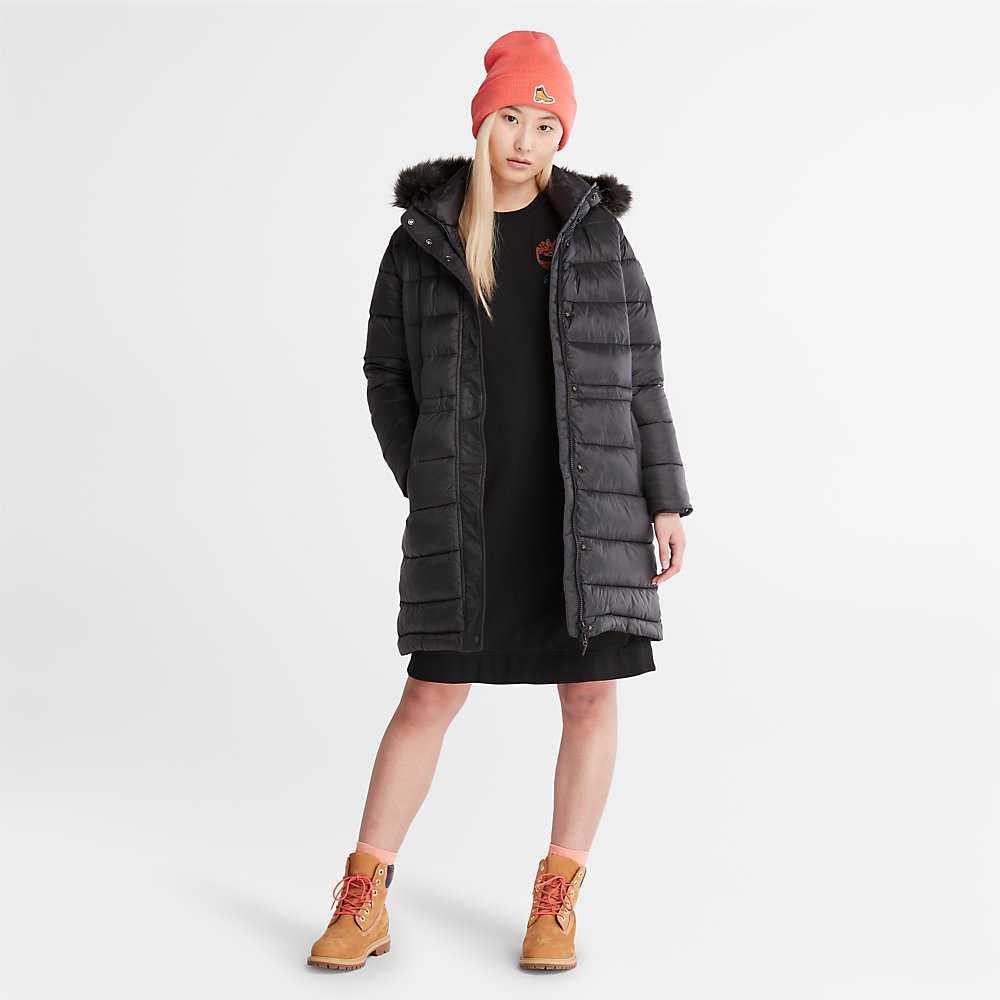 Women's Timberland Down-Free Parka Jackets Black | UAE-4731269