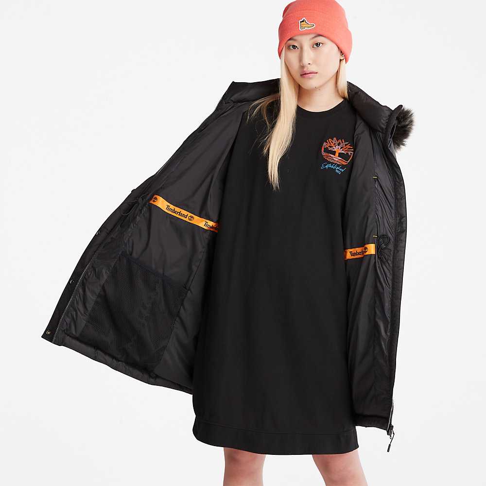 Women's Timberland Down-Free Parka Jackets Black | UAE-4731269