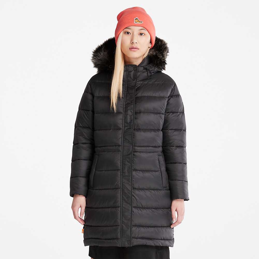 Women\'s Timberland Down-Free Parka Jackets Black | UAE-4731269