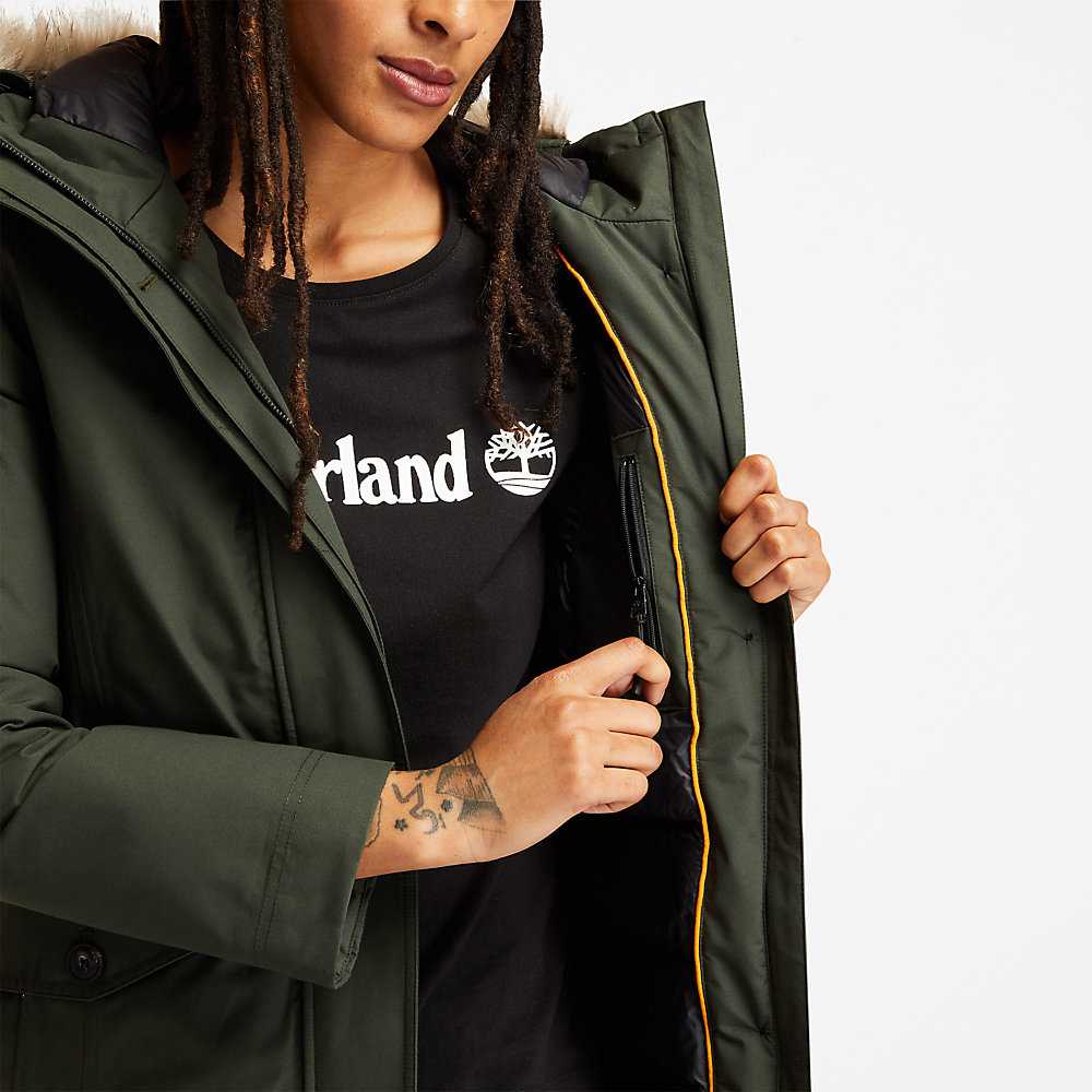 Women's Timberland DryVent™ Parka Jackets Green | UAE-4027695