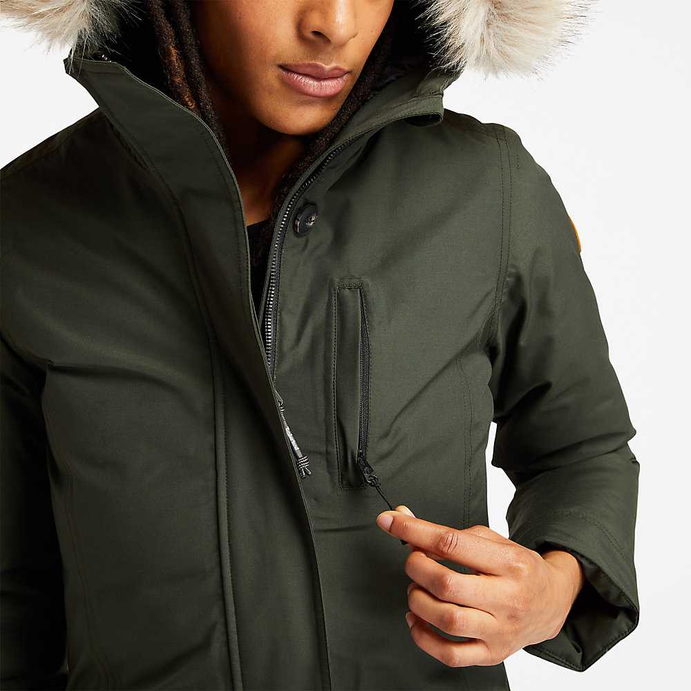 Women's Timberland DryVent™ Parka Jackets Green | UAE-4027695