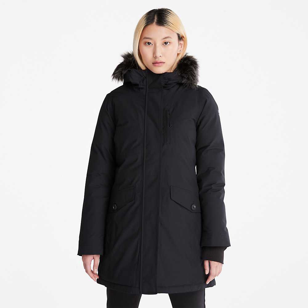 Women\'s Timberland DryVent™ Parka Jackets Black | UAE-8465932