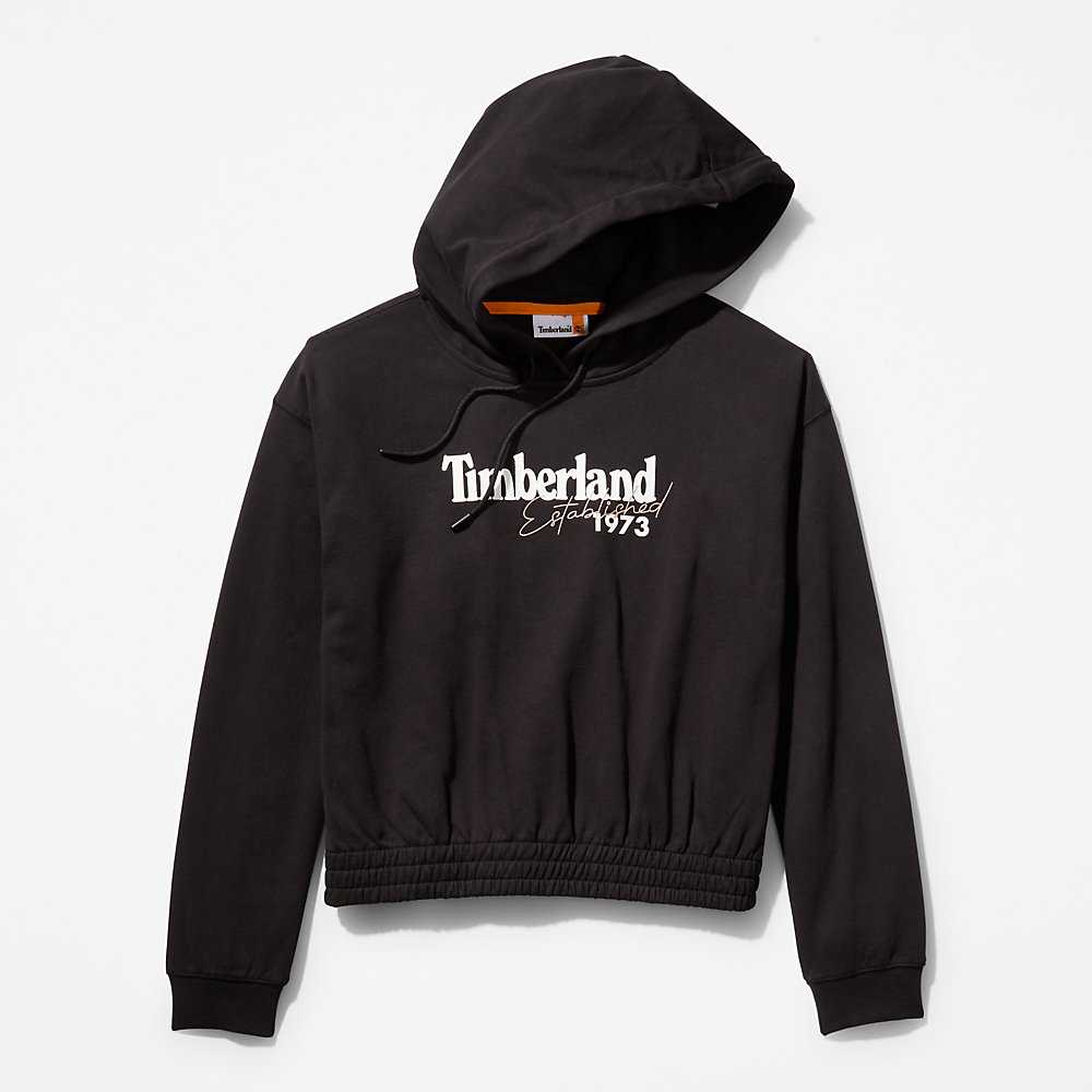 Women's Timberland Established 1973 Hoodie Black | UAE-8952314