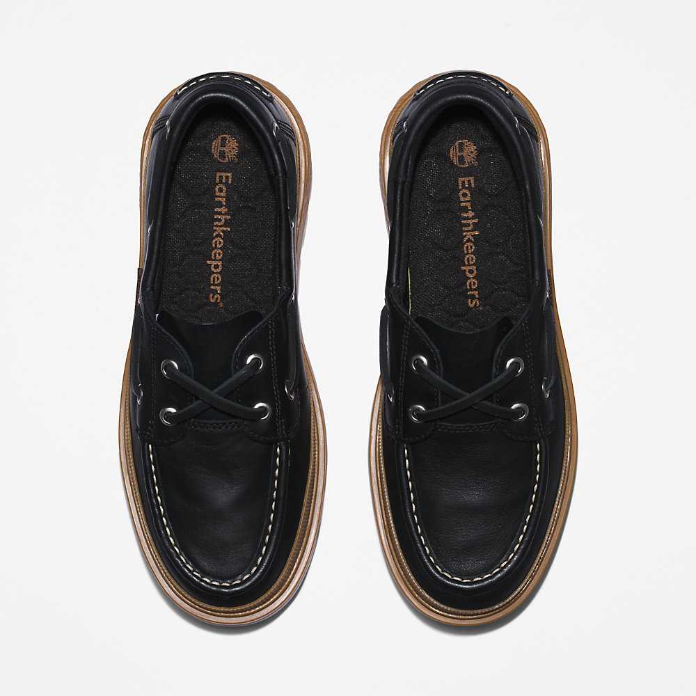 Women's Timberland GreenStride™ Boat Shoes Black | UAE-9143625