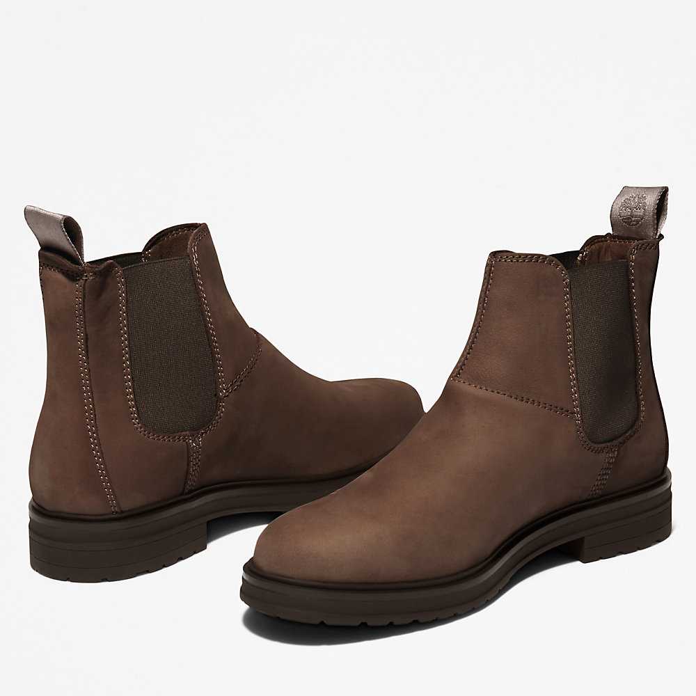 Women's Timberland Hannover Hill Chelsea Boots Dark Brown | UAE-9687024