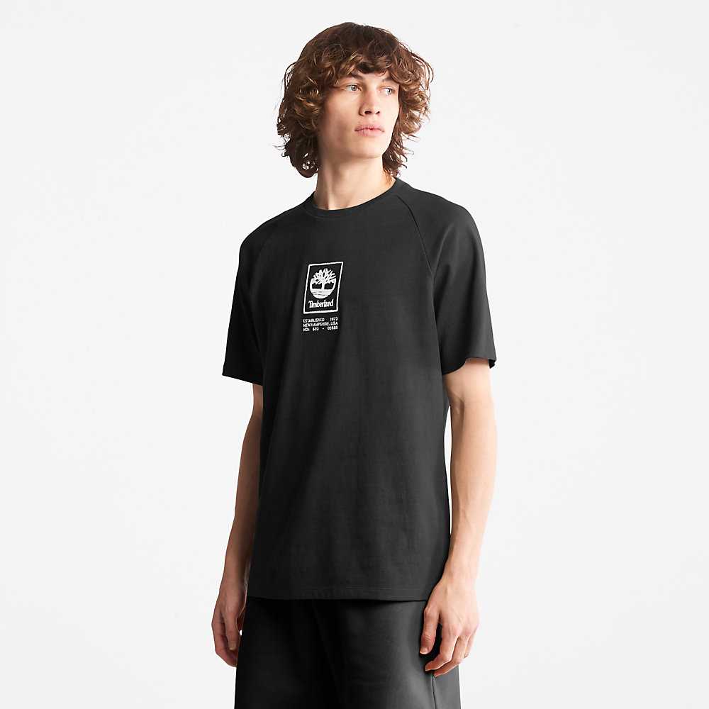 Women's Timberland Heavyweight T Shirts Black | UAE-6125039