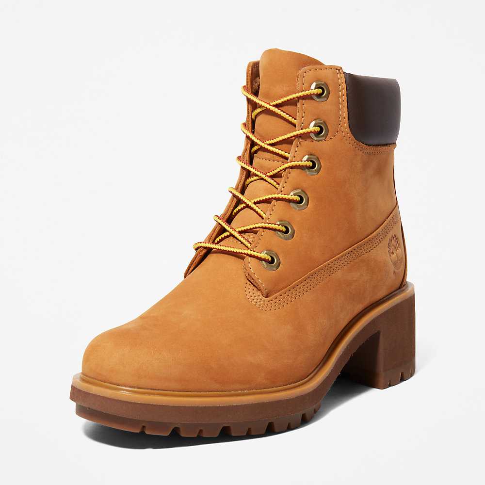 Women's Timberland Kinsley Heeled Boots Yellow | UAE-2109876