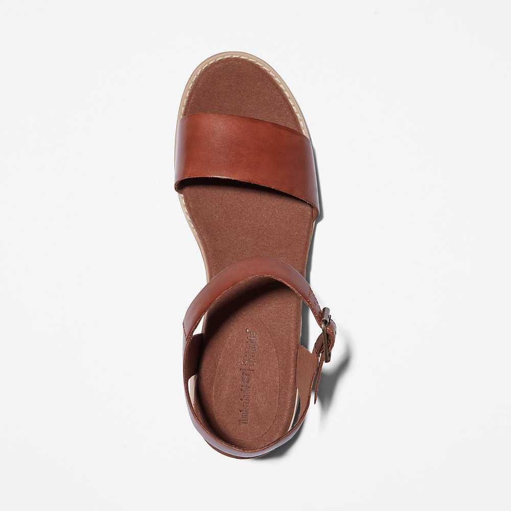 Women's Timberland Laguna Shore Sandals Brown | UAE-2846197