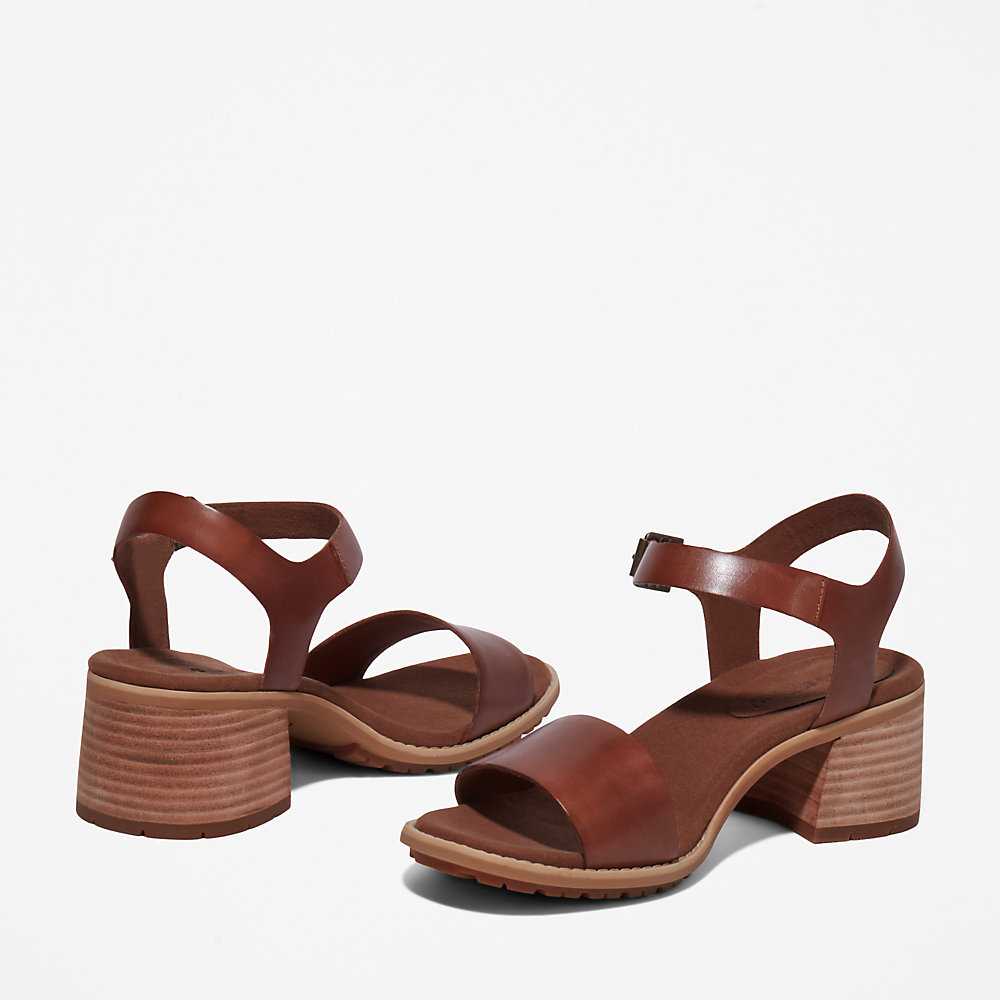 Women's Timberland Laguna Shore Sandals Brown | UAE-2846197