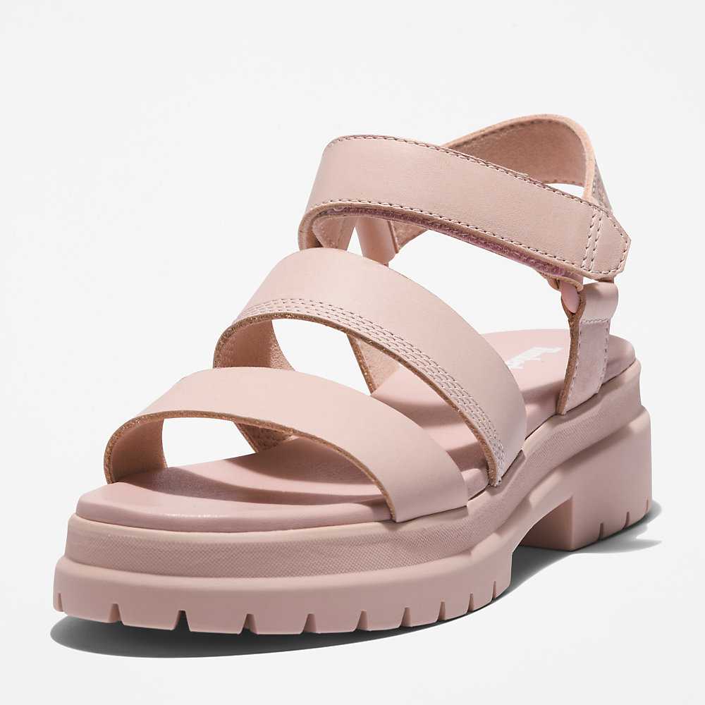 Women's Timberland London Vibe Sandals Light Pink | UAE-1486270