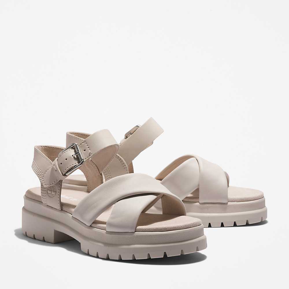 Women's Timberland London Vibe Sandals White | UAE-1402583