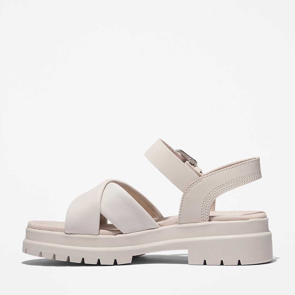 Women's Timberland London Vibe Sandals White | UAE-1402583