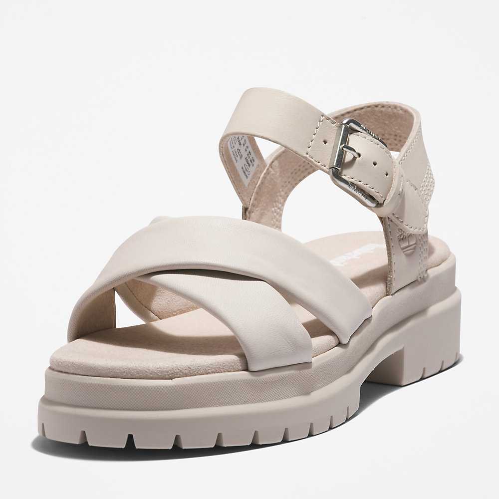 Women's Timberland London Vibe Sandals White | UAE-1402583