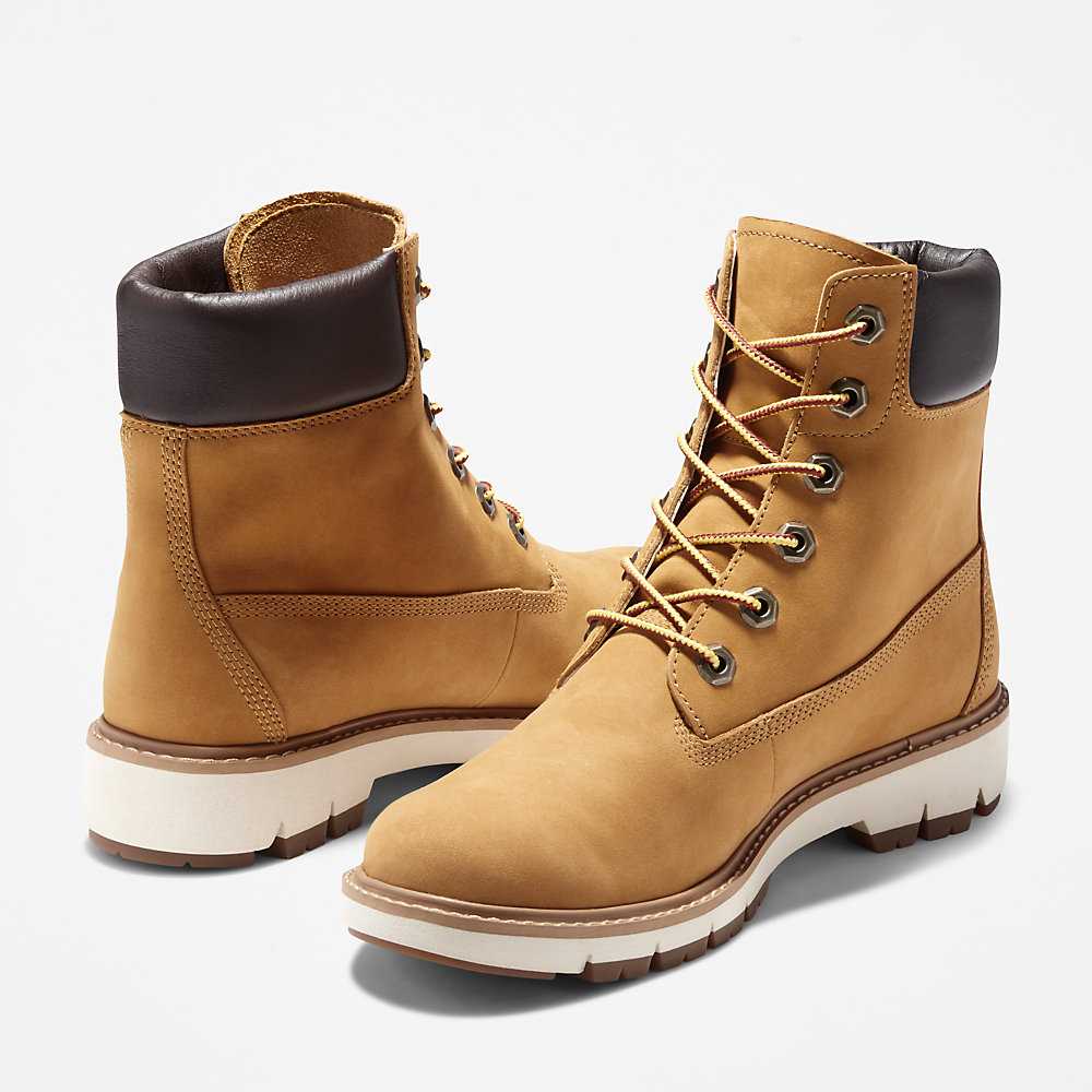 Women's Timberland Lucia Way Lace Up Boots Yellow | UAE-8735910