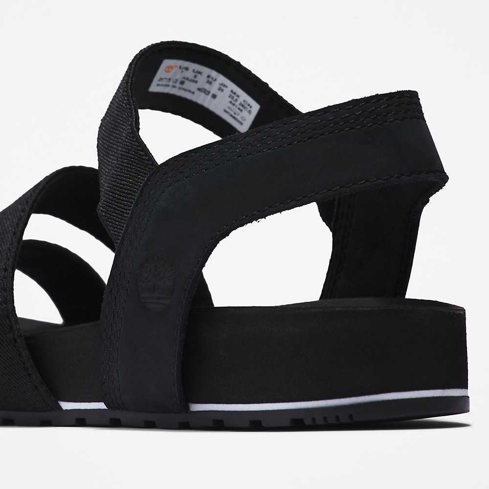 Women's Timberland Malibu Waves Sandals Black | UAE-0324951