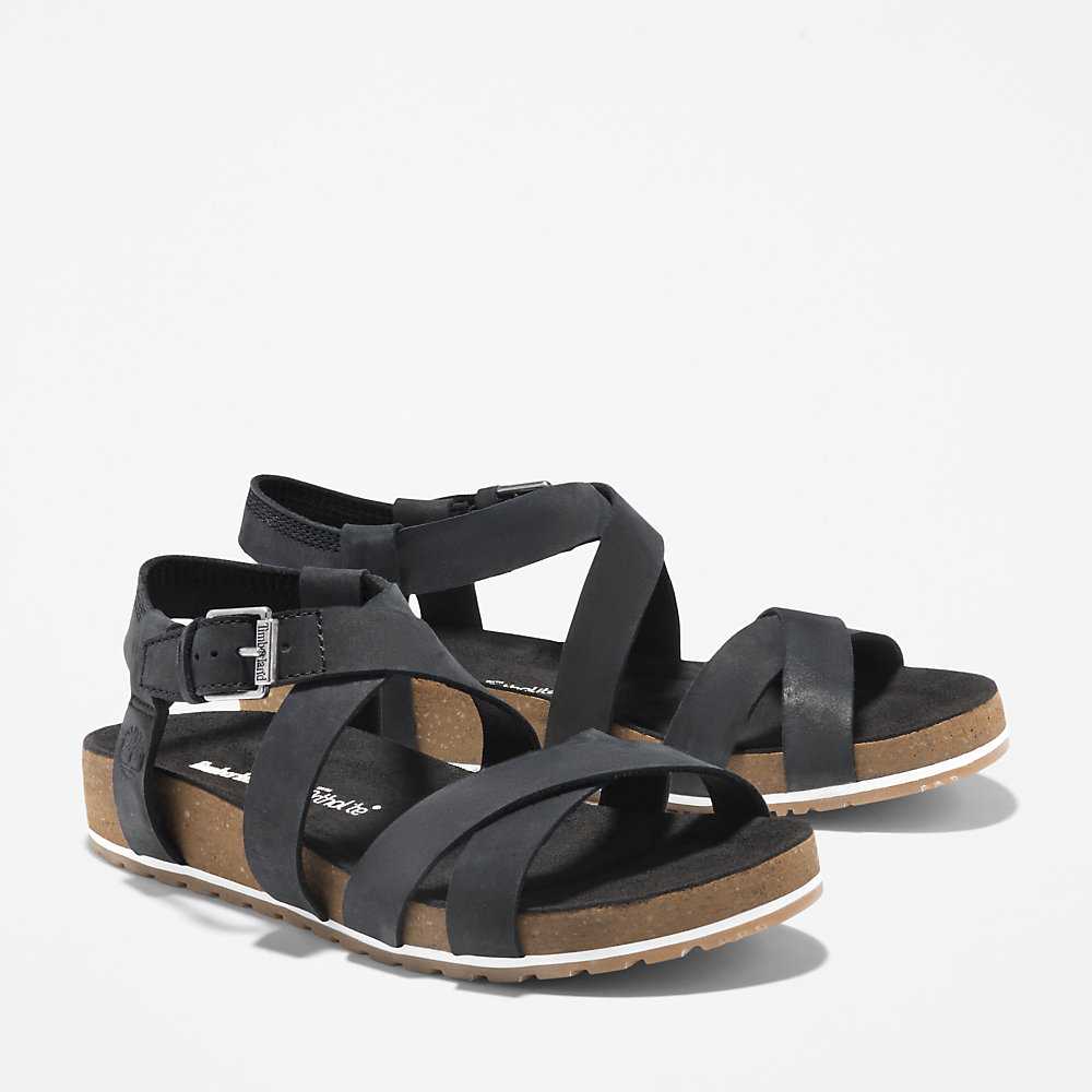 Women's Timberland Malibu Waves Sandals Black | UAE-1659748