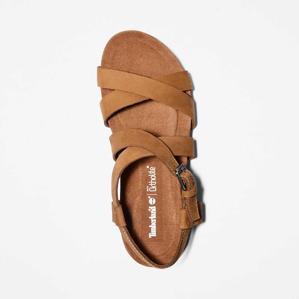 Women's Timberland Malibu Waves Sandals Brown | UAE-2918745