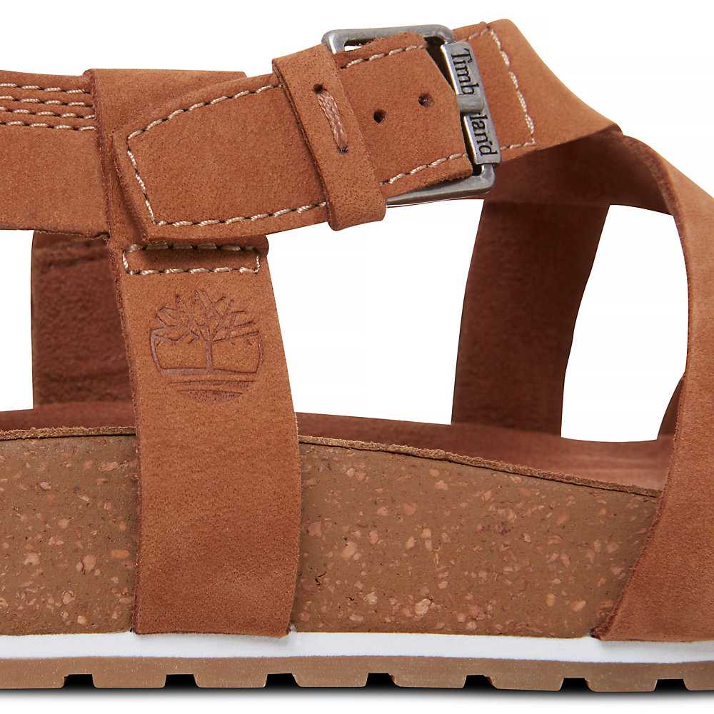 Women's Timberland Malibu Waves Sandals Brown | UAE-2918745