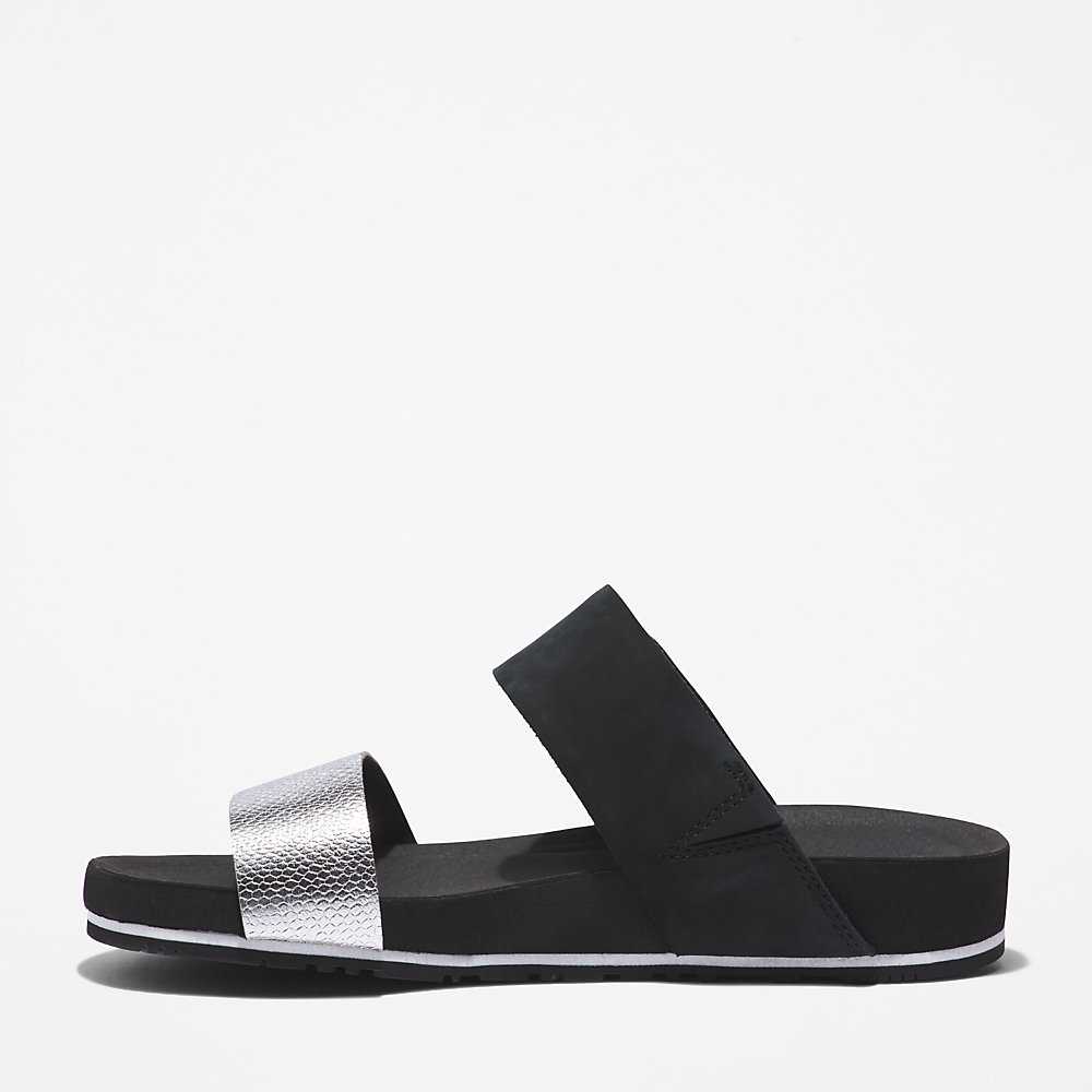 Women's Timberland Malibu Waves Slides Black | UAE-1639257