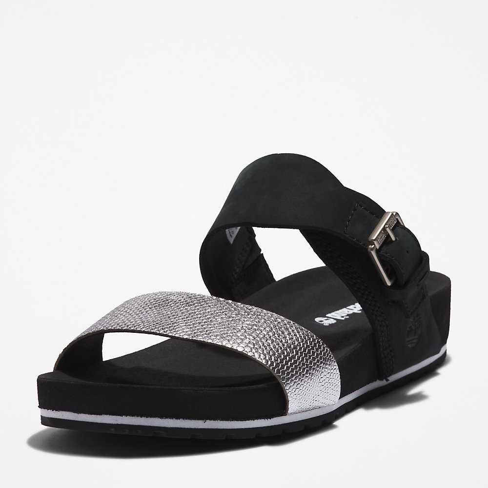 Women's Timberland Malibu Waves Slides Black | UAE-1639257