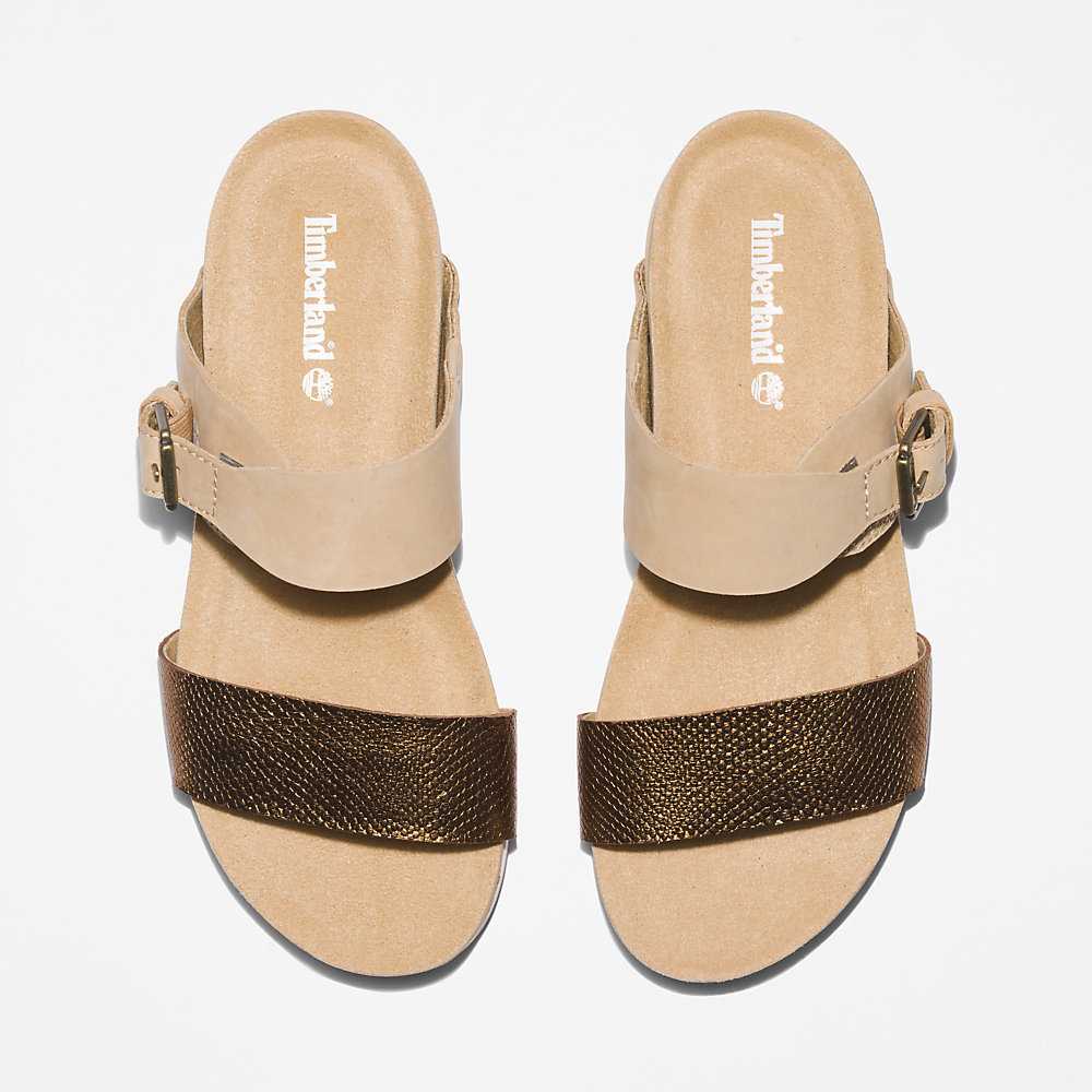 Women's Timberland Malibu Waves Slides Beige | UAE-7109482