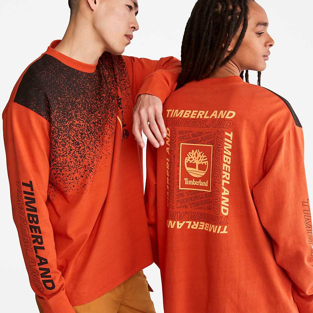 Women's Timberland Outdoor Archive T Shirts Orange | UAE-6852704