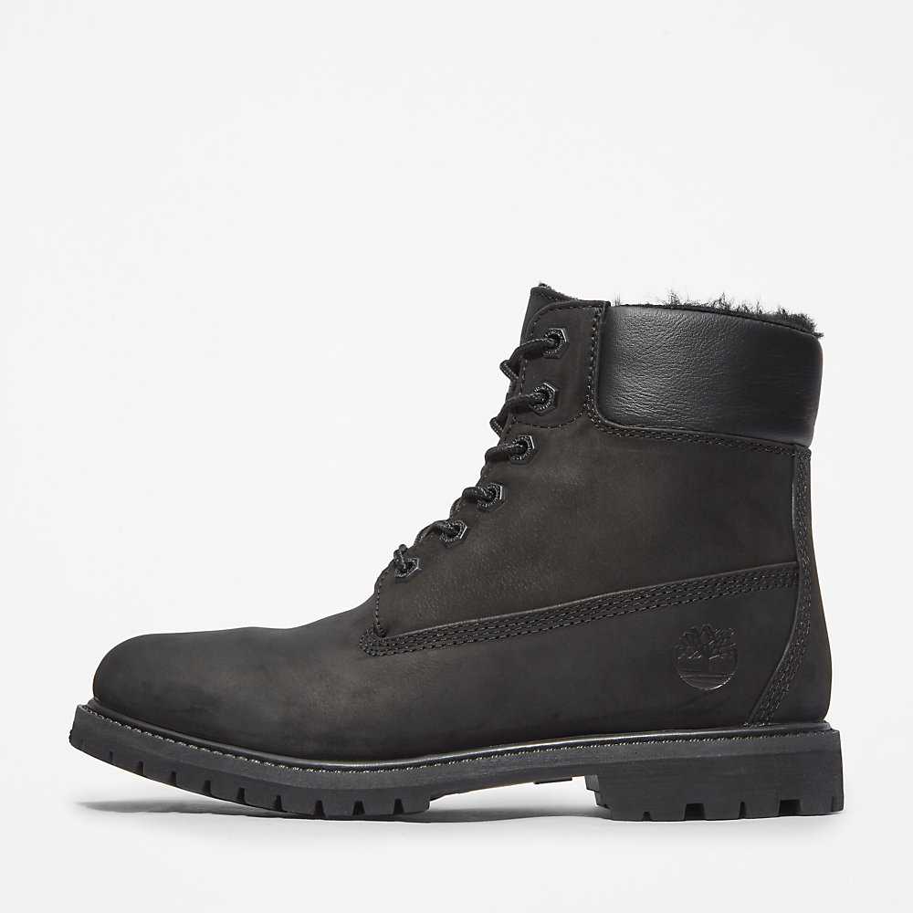 Women's Timberland Premium® 6 Inch Waterproof Boots Black | UAE-5612938