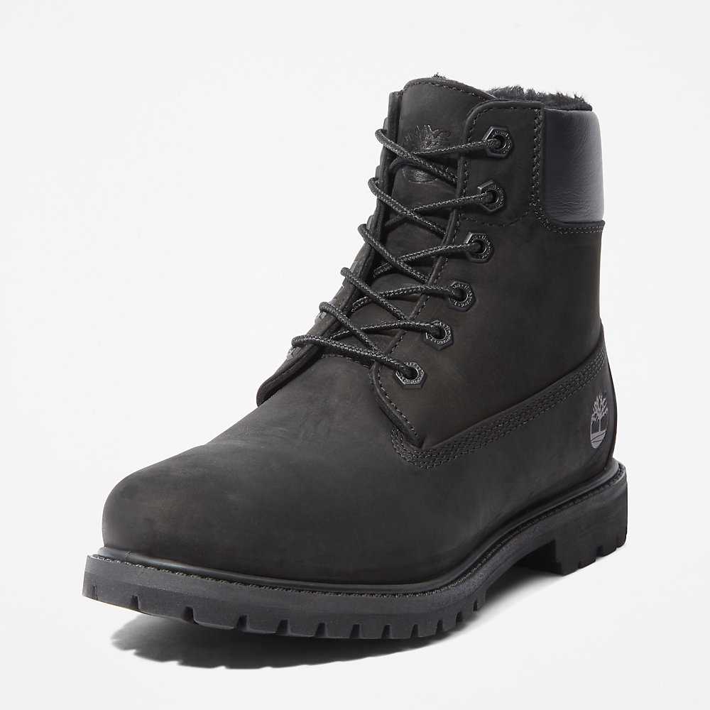 Women's Timberland Premium® 6 Inch Waterproof Boots Black | UAE-5612938