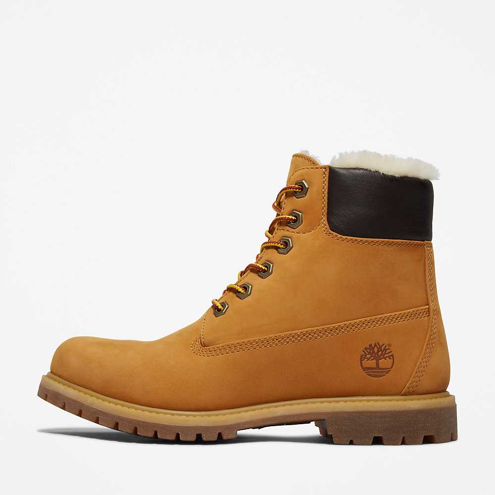 Women's Timberland Premium® 6 Inch Waterproof Boots Yellow | UAE-8756124